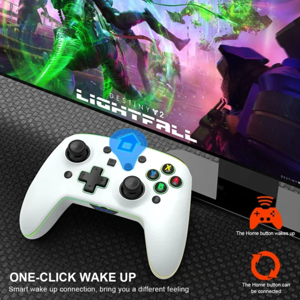 9707fd8309 Joystick Inalámbrico con Botones Pro Personalizados Para Nintendo Switch PC IOS Android Blanco y Rojo