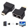 Adaptador Extensor Hdmi Por Cable de Red Utp Cat 5e y 6 Rj45 Hasta 30mts