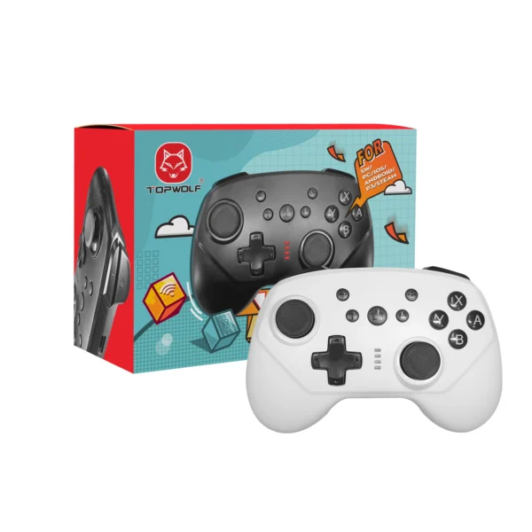 Joystick Inalámbrico Recargable para Nintendo Switch PC PS3 Ios y Android Blanco