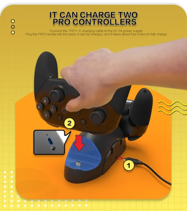 Base estación de carga para controles Nintendo Switch 6 en 1