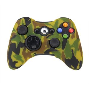 Funda Protector Silicona de Joystick Para Xbox360 Camuflado Verde Amarillo