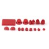 Kit Botones Plasticos Joystick Para Ps4 V4 Rojo