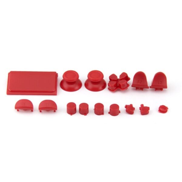 Kit Botones Plasticos Joystick Para Ps4 V4 Rojo