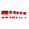 Kit Botones Plasticos Joystick Para Ps4 V4 Rojo
