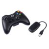Joystick Inalambrico + Receptor Usb Compatible Para Xbox360 y Pc Negro