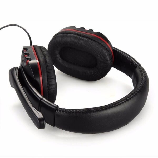 Auriculares gamer con microfono para Ps4 Ps5 Xbox One Series S|X Switch y celular negro y rojo