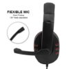 Auriculares gamer con microfono para Ps4 Ps5 Xbox One Series S|X Switch y celular negro y rojo