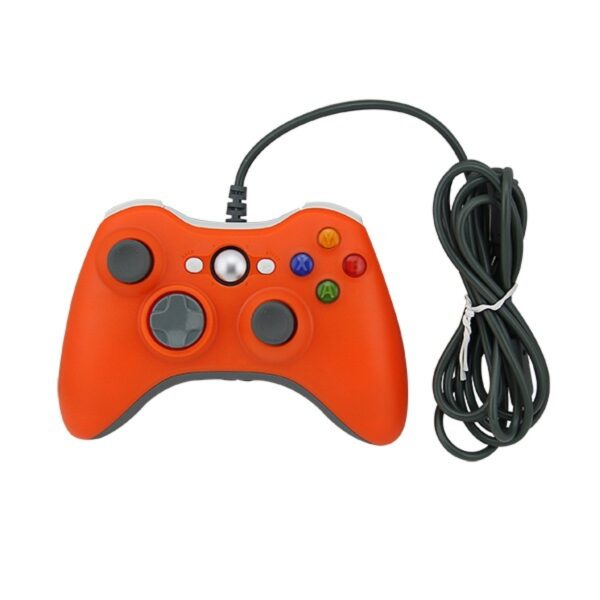 Joystick Control Mando Cableado Compatible Para Xbox360 y Pc Naranja