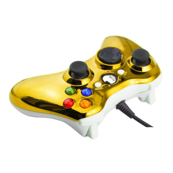 Joystick Control Mando Cableado Compatible Para Xbox360 y Pc Dorado Cromo