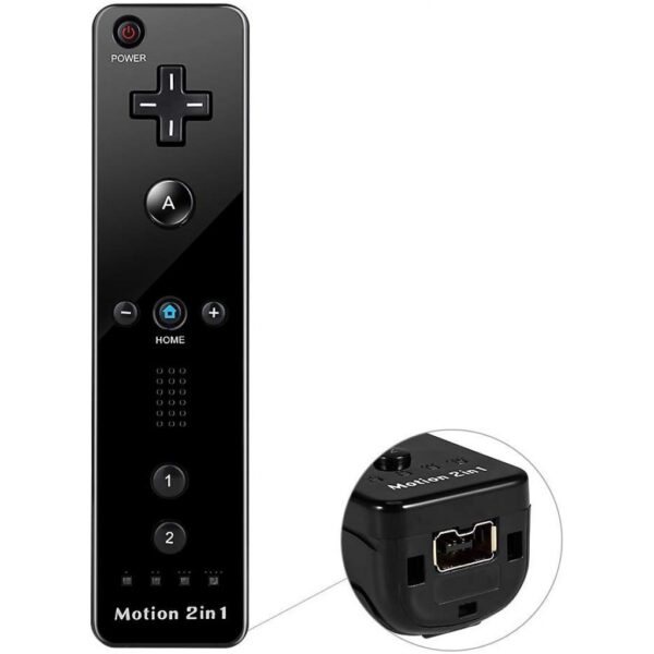 Joystick Compatible Wiimote Con Motion Plus + Nunchuk Para Wii Negro