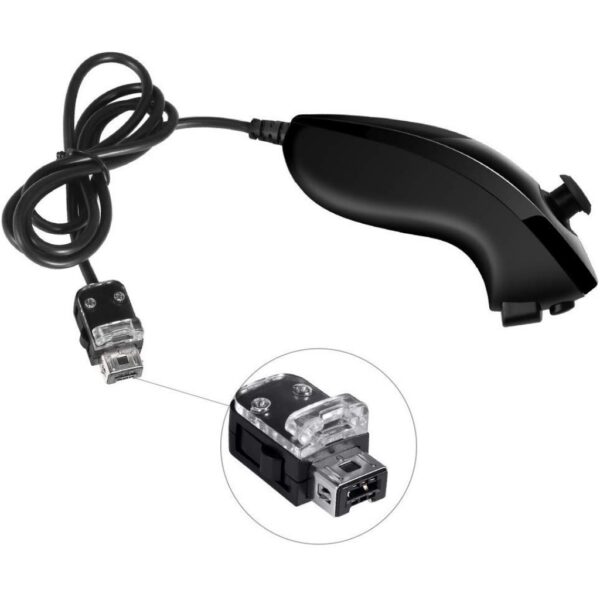 Joystick Compatible Wiimote Con Motion Plus + Nunchuk Para Wii Negro