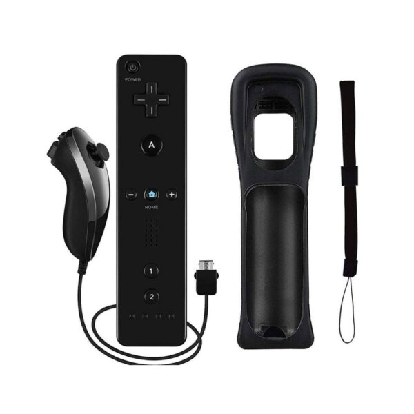 Joystick Compatible Wiimote Con Motion Plus + Nunchuk Para Wii Negro
