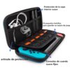 Funda estuche transporte protectora rigida para Nintendo Switch atuendo azul y rojo