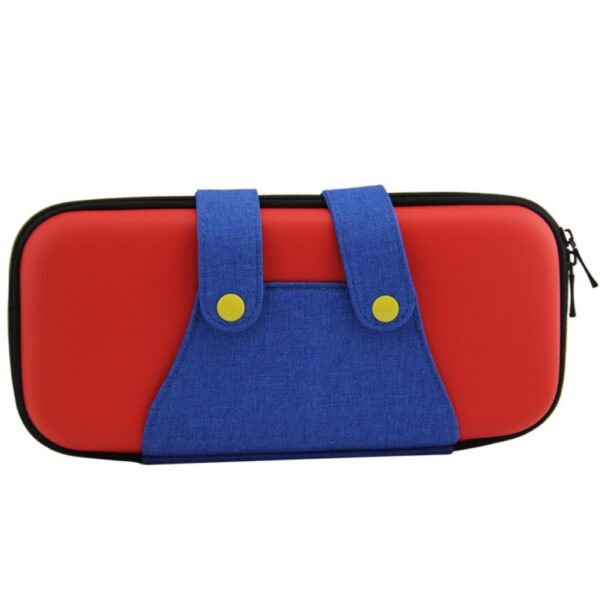 Funda estuche transporte protectora rigida para Nintendo Switch atuendo azul y rojo