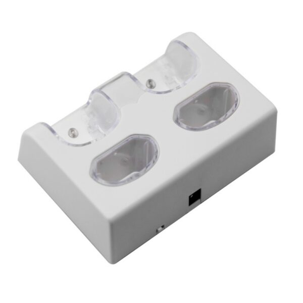 Base Carga Cuadruple + 4 Baterias Para Wiimote Wii Blanca
