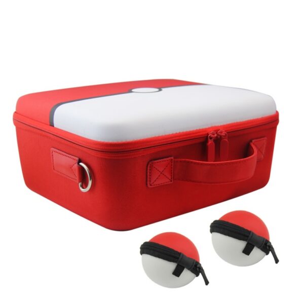 Maleta de transporte rigida grande para Nintendo Switch roja y blanca