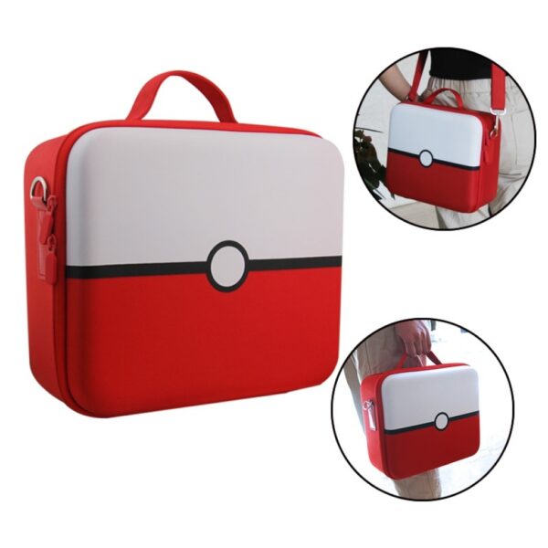 Maleta de transporte rigida grande para Nintendo Switch roja y blanca