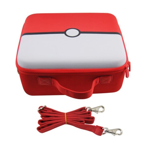 Maleta de transporte rigida grande para Nintendo Switch roja y blanca