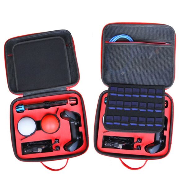 Maleta de transporte rigida grande para Nintendo Switch roja y blanca