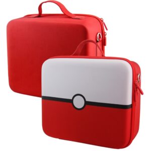 Maleta de transporte rigida grande para Nintendo Switch roja y blanca