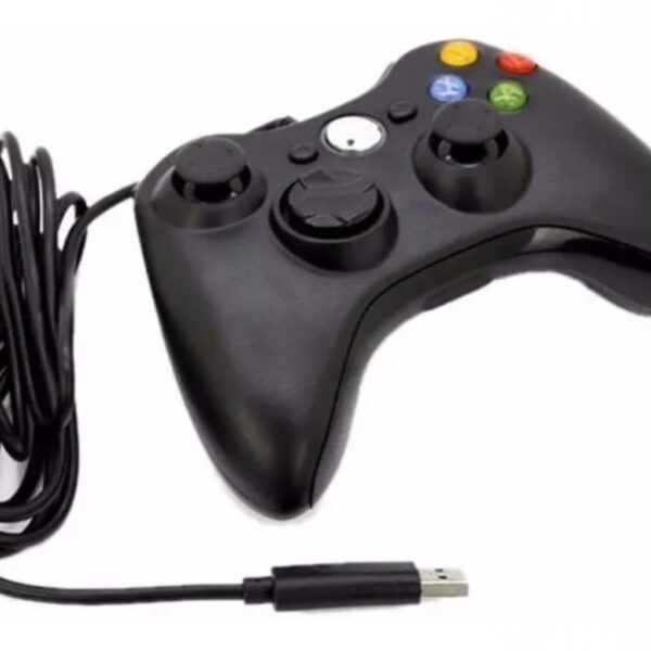 Joystick Control Mando Cableado Compatible Para Xbox360 y Pc Negro