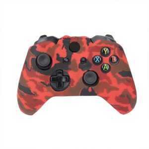 Funda Protector Silicona de Joystick Para Xbox One Camuflado Rojo