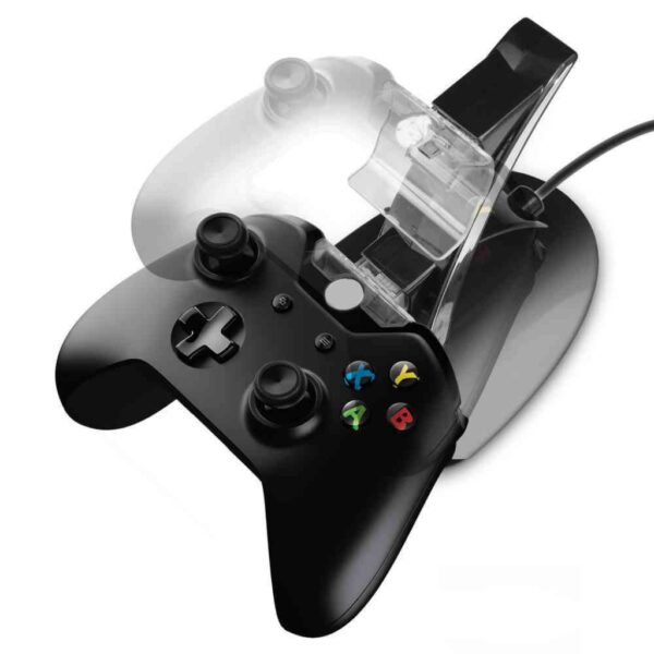 Base Cargador Dual de Joystick Control Mando Para Xbox One Negro