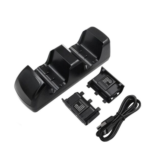 productos34_14603.jpg Base de Carga + 2 Baterias Recargables 1200mha Para Xbox One / Slim / X