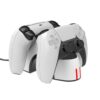 Base de Carga Dual Por Puerto Inferior Del Joystick Para Ps5 + Fuente