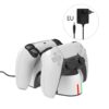 Base de Carga Dual Por Puerto Inferior Del Joystick Para Ps5 + Fuente