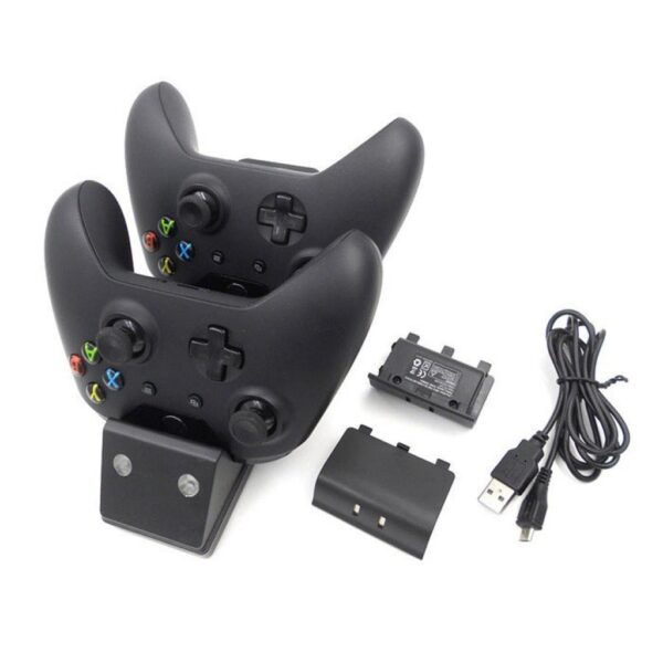 Base Carga + Baterias Recargables 1200mha de Joystick Para Xbox One