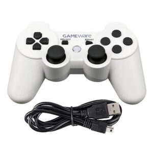 Joystick Inalambrico Gameware Compatible Para Ps3 Blanco