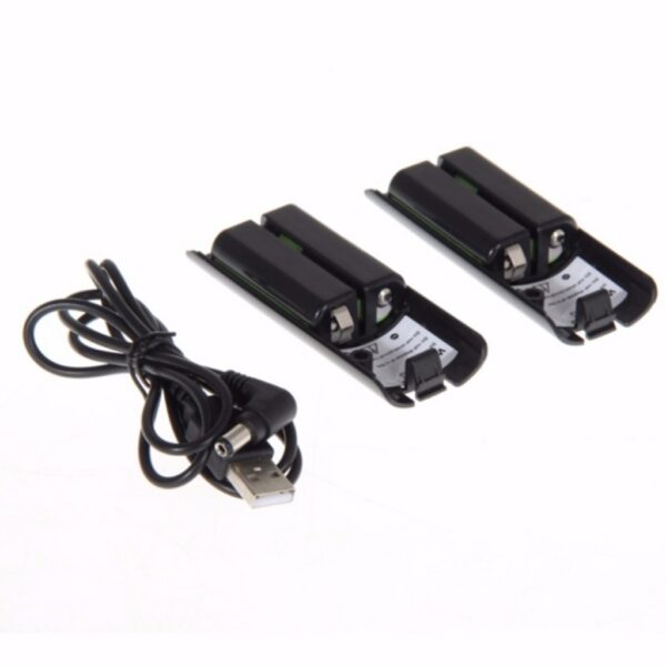 productos34_5571.jpeg Base Cargador Doble y 2 Baterias Recargables Para Wii Wiimote Negro