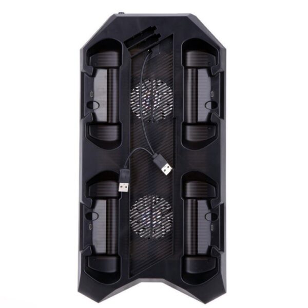 Soporte Base Carga 4 Controles Doble Ventilador Led 4 Usb 3.0 Ps4 10 En 1