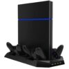 Soporte Base Carga 4 Controles Doble Ventilador Led 4 Usb 3.0 Ps4 10 En 1