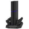 Soporte Base Carga 4 Controles Doble Ventilador Led 4 Usb 3.0 Ps4 10 En 1