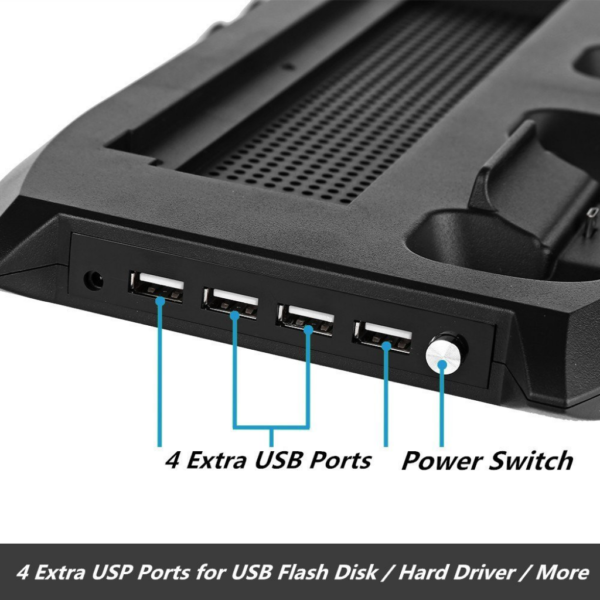 Base Ventilacion Carga Dual de Controles Hub Usb y Soporte de Juegos Para Xbox One Slim