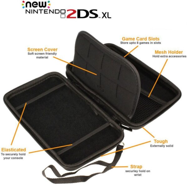 Estuche Protector Rigido Para Nintendo New 2ds Xl Plateado