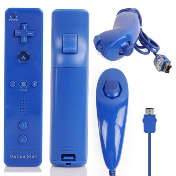 Joystick Compatible Wiimote Con Motion Plus + Nunchuk Azul
