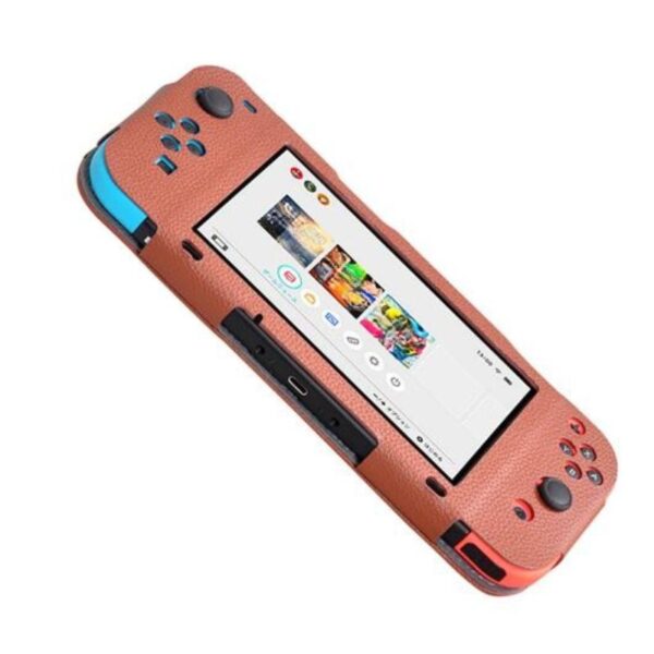 Funda Protectora de Cuero Sintético Para Nintendo Switch Roja