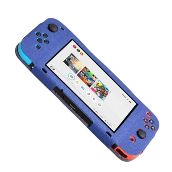 Funda Protectora de Cuero Sintético Para Nintendo Switch Azul