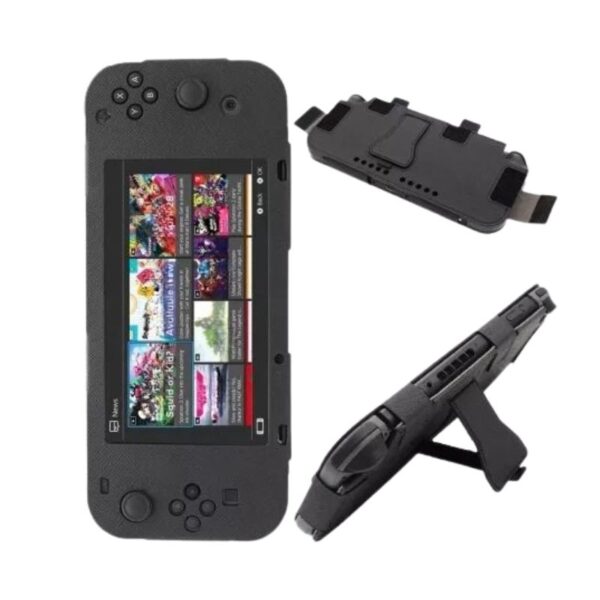 Funda Protectora de Cuero Sintético Para Nintendo Switch Negra